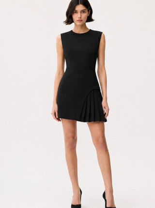 Sukienka Mini z Asymetryczną– black