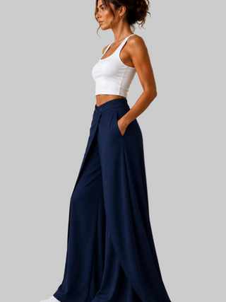 Spodnie Palazzo Wrap-Navy