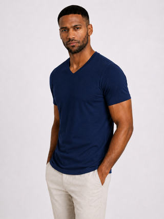 BASIC LINE T-SHIRT V.E NAVY