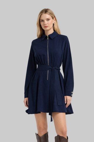 Madnezz House sukienka mini z paskiem Roma-navy