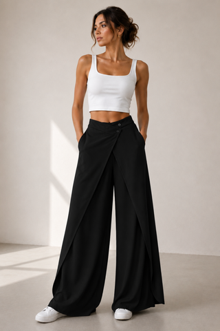 Spodnie Palazzo Wrap Black