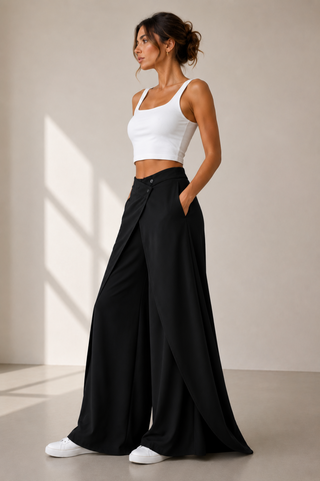 Spodnie Palazzo Wrap Black