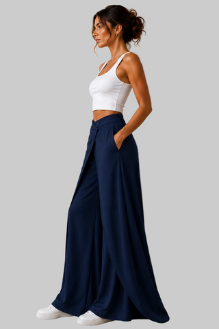 Spodnie Palazzo Wrap-Navy