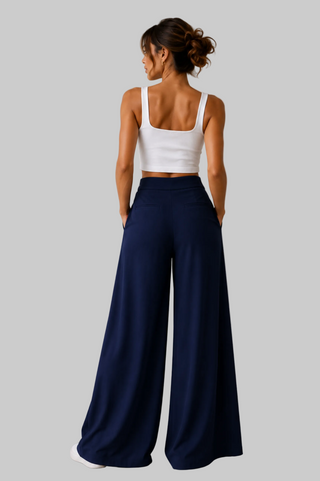 Spodnie Palazzo Wrap-Navy