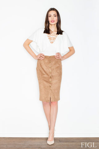  Spódnica Model M453 Brown - Figl 