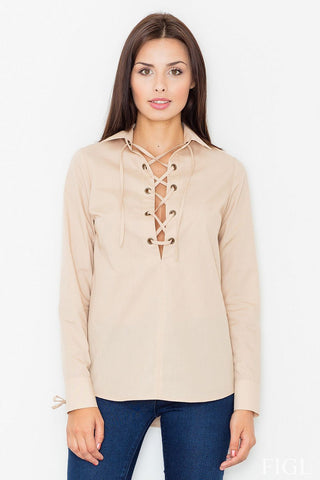   Bluzka Model M494 Beige - Figl 