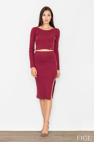  Spódnica Komplet Model M484 Bordo - Figl 
