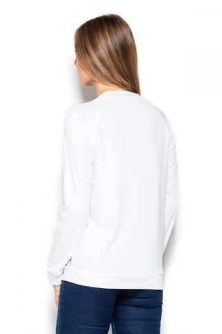   Bluzka Model K405 Wzór 19 White - Katrus 