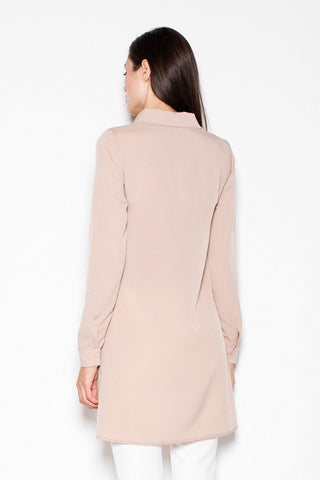   Bluzka Koszulowa Model VT054 Beige - Venaton 