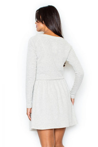  Sukienka Model 334 Light Grey - Figl 
