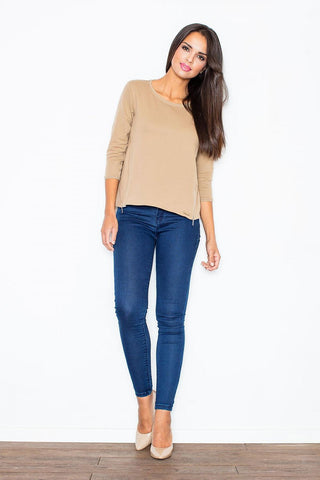  Bluza Damska Model 339 Beige - Figl 