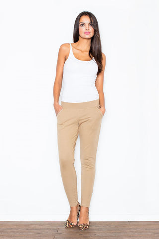   Spodnie Damskie Model 338 Beige - Figl 