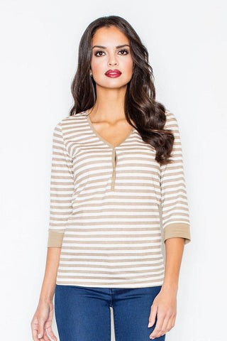   Bluzka Model 289 Beige - Figl 