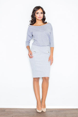  Sukienka Model 252 Grey - Figl 