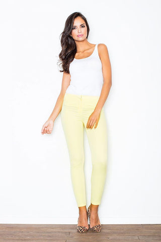   Spodnie Damskie Model 293 Yellow - Figl 