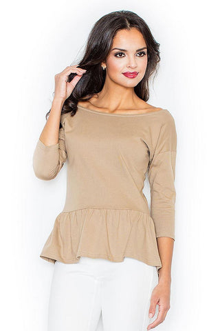   Bluzka Model 233 Beige - Figl 