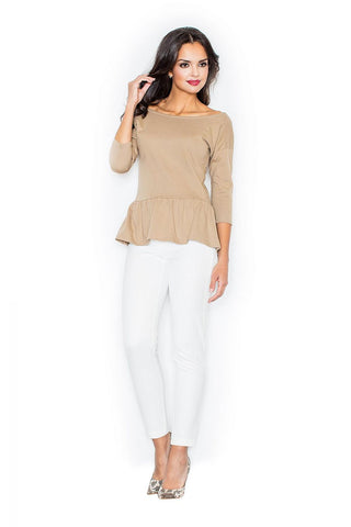   Bluzka Model 233 Beige - Figl 