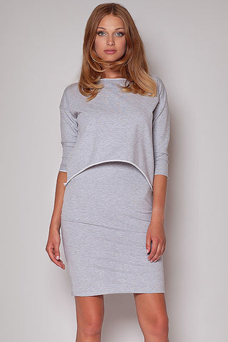  Sukienka Model 206 Grey - Figl 