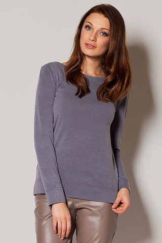   Sweter Damski Model 244 Grey - Figl 
