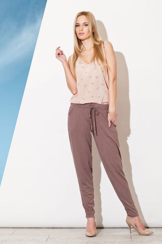   Spodnie Damskie Model 280 Brown - Figl 