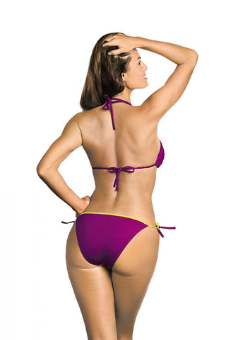  Kostium dwuczęściowy Kostium Kąpielowy Model Anis Banana-Very Fuchsia M-427 Fuksja/Yellow - Marko 