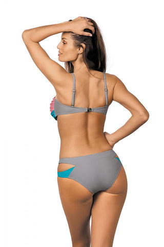  Kostium dwuczęściowy Kostium Kąpielowy Model Olimpia Silver-Hollywood-Caraibi M-438 Silver/Pink - Marko 