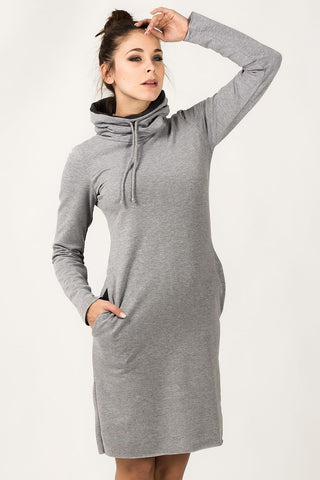  Sukienka Model Kaja 10 Light Grey/Dark Grey - Tessita 