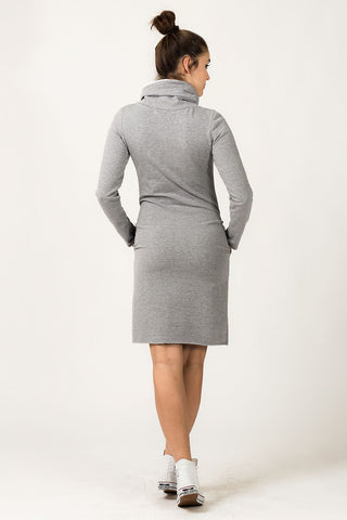  Sukienka Model Kaja 7 Light Grey/White - Tessita 