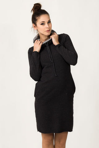  Sukienka Model Kaja 5 Dark Grey/Light Grey - Tessita 