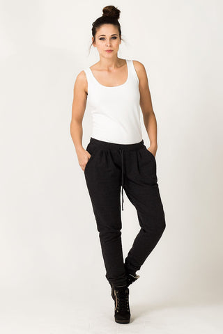   Spodnie Damskie Model Alina 1 Dark Grey - Tessita 