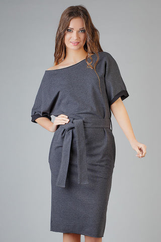  Sukienka Model Aleksandra 9 Dark Grey - Tessita 