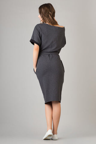  Sukienka Model Aleksandra 9 Dark Grey - Tessita 