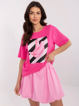 T-shirt-MI-TS-M3221.40P-ciemny różowy