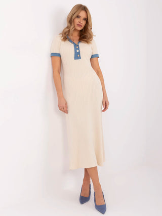 Sukienka-NM-SK-K439.78-jasny beżowy