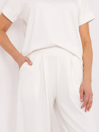 Spodnie dresowe-RV-DR-A613.69-ecru