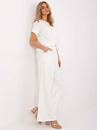 Spodnie dresowe-RV-DR-A613.69-ecru