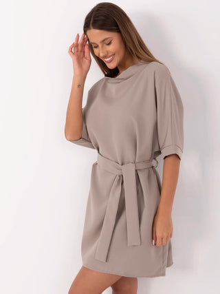 Sukienka-MO-SK-A2357.73-ciemny bezowy