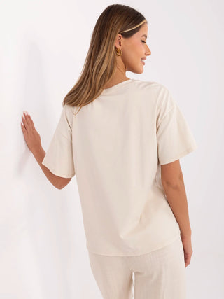 T-shirt-MI-TS-M3221G.75-beżowy