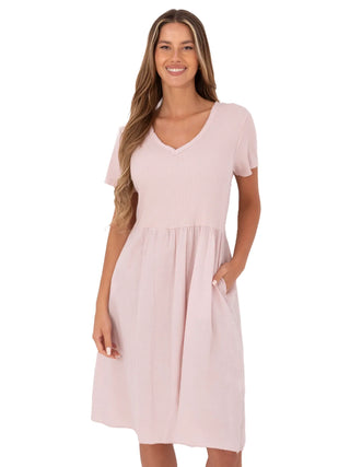 Sukienka-DHJ-SK-25370.85-jasny różowy