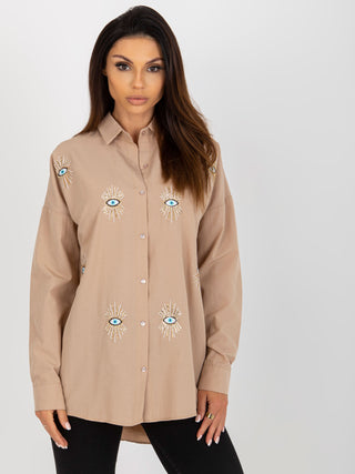 Koszula-TO-KS-7004.30-beżowy