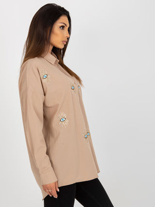 Koszula-TO-KS-7004.30-beżowy