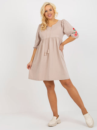 Sukienka-RV-SK-8528.55P-beżowy