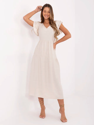 Sukienka-MI-SK-A2489.21-beżowy