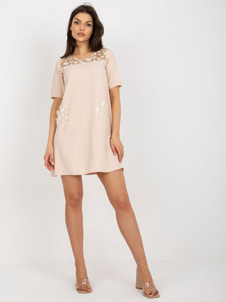 Sukienka-LK-SK-506735.82-beżowy