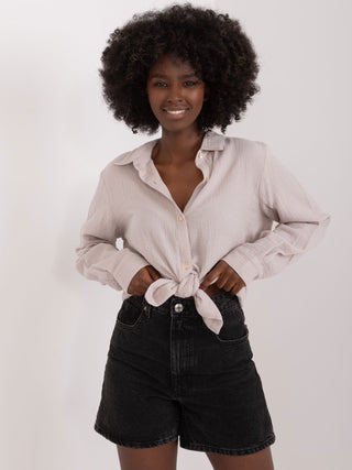 Koszula-D70032M11113B4-beżowy