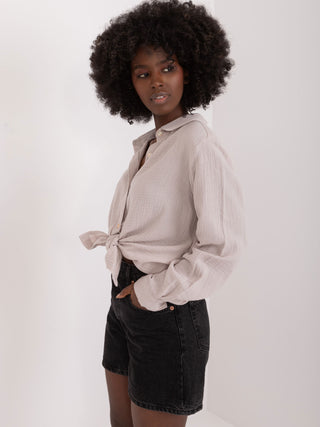 Koszula-D70032M11113B4-beżowy