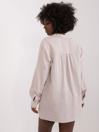 Koszula-D70032M11113B4-beżowy