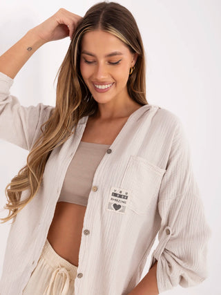 Koszula-DHJ-KS-25157.87-beżowy