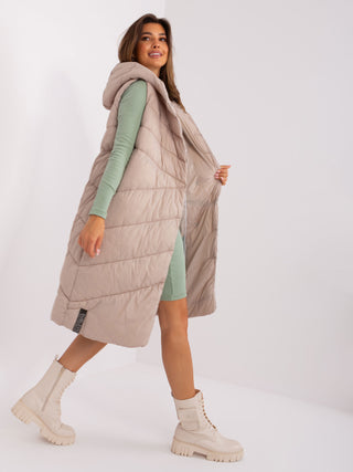 Kamizelka-D50045X80115A4-beżowy