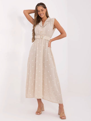 Sukienka-DHJ-SK-20871.64-beżowy